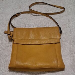 Vince Camuto Yellow Leather Crossbody Bag